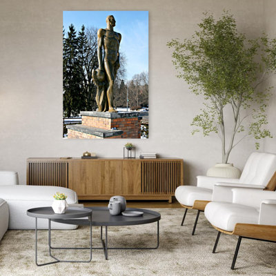 Sculpture Of Sparty, Michigan State University, East Lansing, Michigan, Usa Abstract Contemporary Architecture Landscape Wall Art