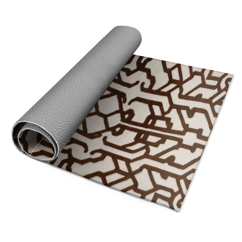 Tapis intérieur et extérieur beige Trellis, Rectangle 9 pi x 12 pi