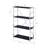 Tennos Black & Chrome Finish Bookshelf-849941319