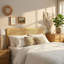 Tête de lit double en rotin naturel Sandy-482067326
