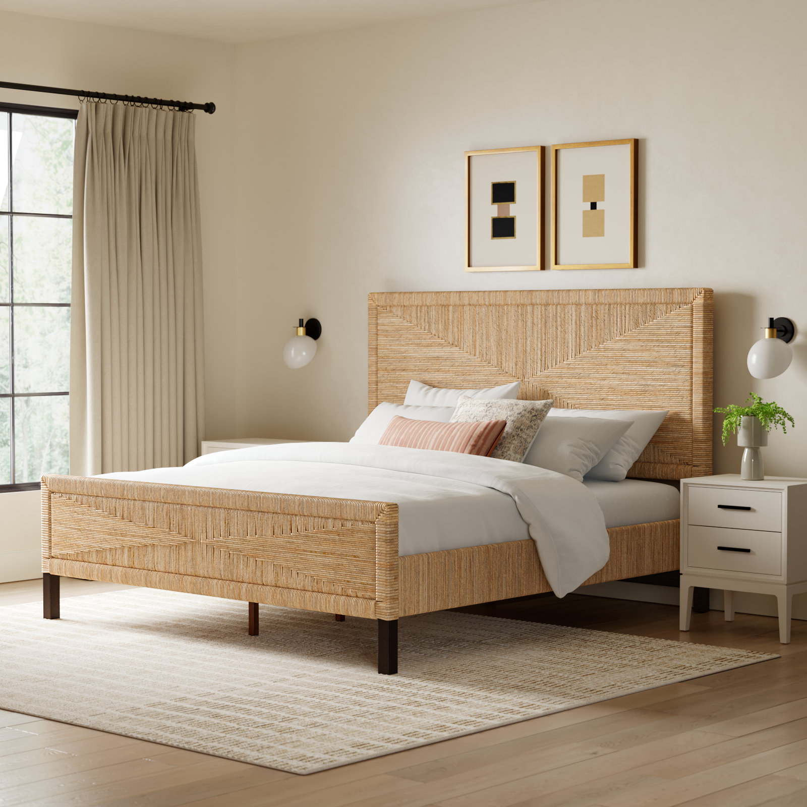 Aleja Woven Banana Stem Bed, Queen