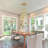 Copper 5-light Clear Glass Dimmable Pendant Light Adjustable Height