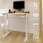 Hauteur - Bureau réglable pour et adultes, pieds de table blancs, mécanisme à main, support à double colonne, petit bureau adapté et ajustement, matériau en fer et bois, style polyvalent-133256162