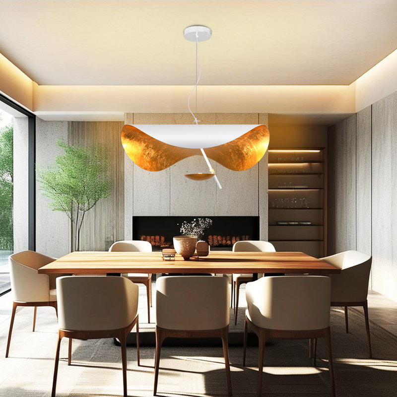 LED Chandelier, White, 23.6cm H x 23.6cm W x 10.6cm D