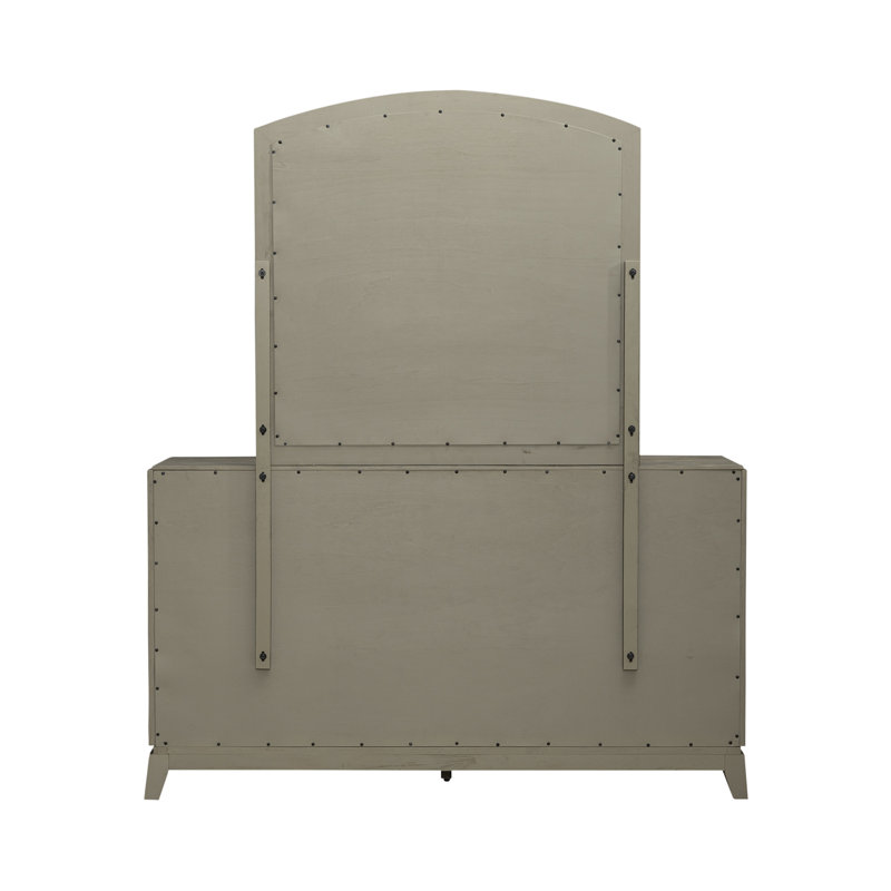Drelan Upholstered Storage Bed, Dresser & Mirror, Night Stand, Queen, Light Brown