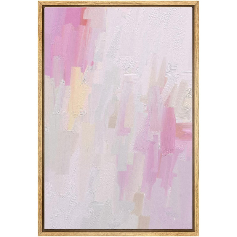 Rose pastel, mauve et blanc, impression sur toile encadrée, H 24 po x l 16 po x P 1,5 po, Naturel
