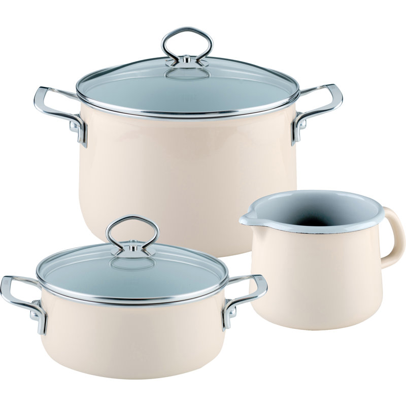 Avorio 5 - Piece Enamelware Cookware Set