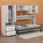 Murphy Bed With Open Shelves And Storage Drawers,Built-In Wardrobe And Table