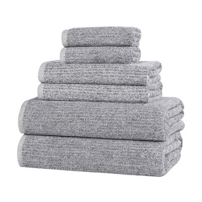  Viscose Cotton Blend Towel Set - Textured Ribbed Design - Quick-Dry