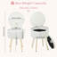 Tabouret de coiffeuse en polaire Sherpa
