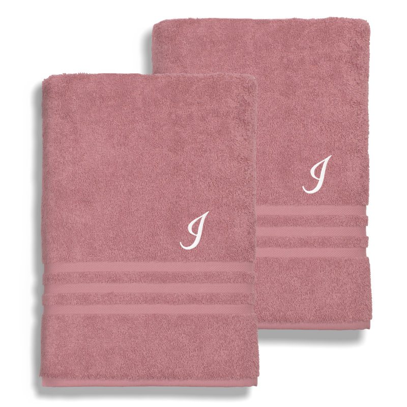 Ensemble de serviettes de bain 1 pièce en coton turc Denzi, Thé rose, I