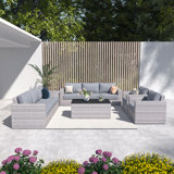 Grochow 8 - Person Patio Conversation Sets with Cushions