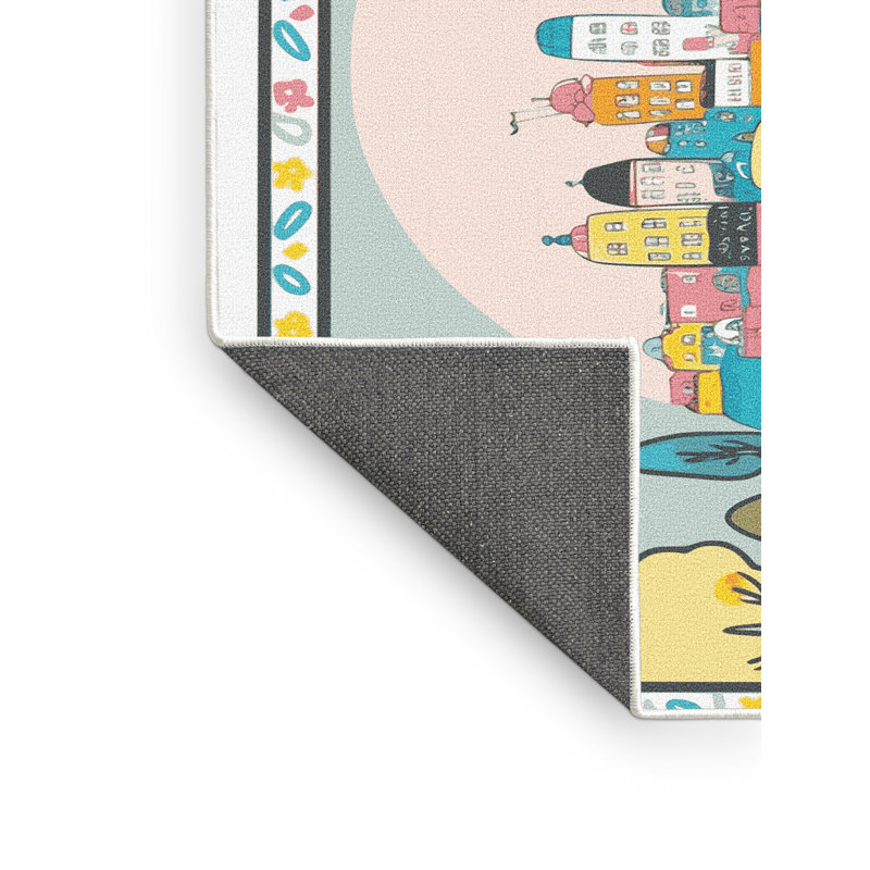 Harriet Bee City Scape Rug, Rectangle 2' x 3'