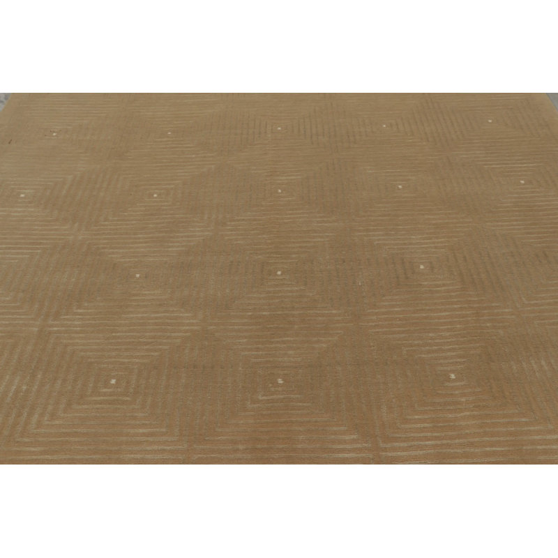 Handmade Silk and Wool Area Rug
