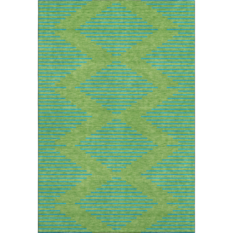 Premium Machine Washable Jahnke AMF1017 Geometric Rug, Rectangle 2'6" x 3'10"