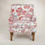 Fauteuil décoratif l 27 po avec garniture cloutée et accents floraux