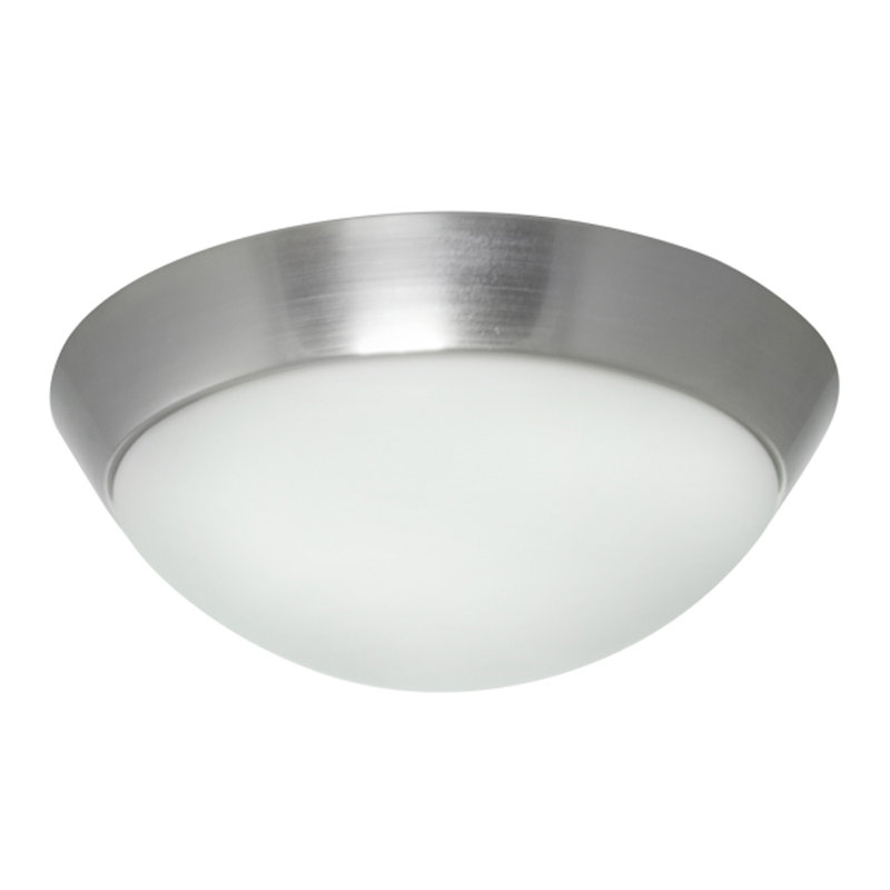 Glass Flush Mount, Brushed Nickel