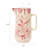 Hand-Painted Stoneware Pitcher with Botanical Design