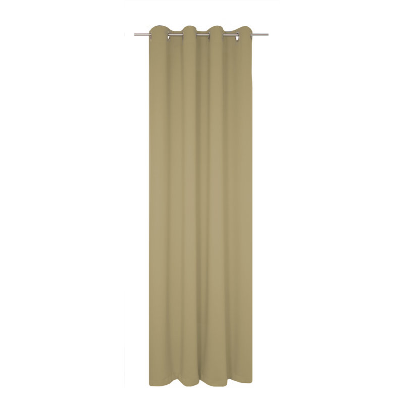 Polyester Blackout Grommet / Eyelet Curtain Panel, 142cm Width x 295cm Drop, Taupe