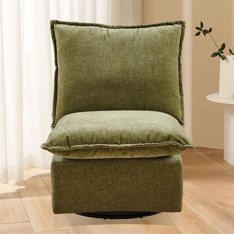 Chaise berçante pivotante détachable en chenille 360, sièges confortables pour le salon et la chambre à coucher, canapé-lit simple
