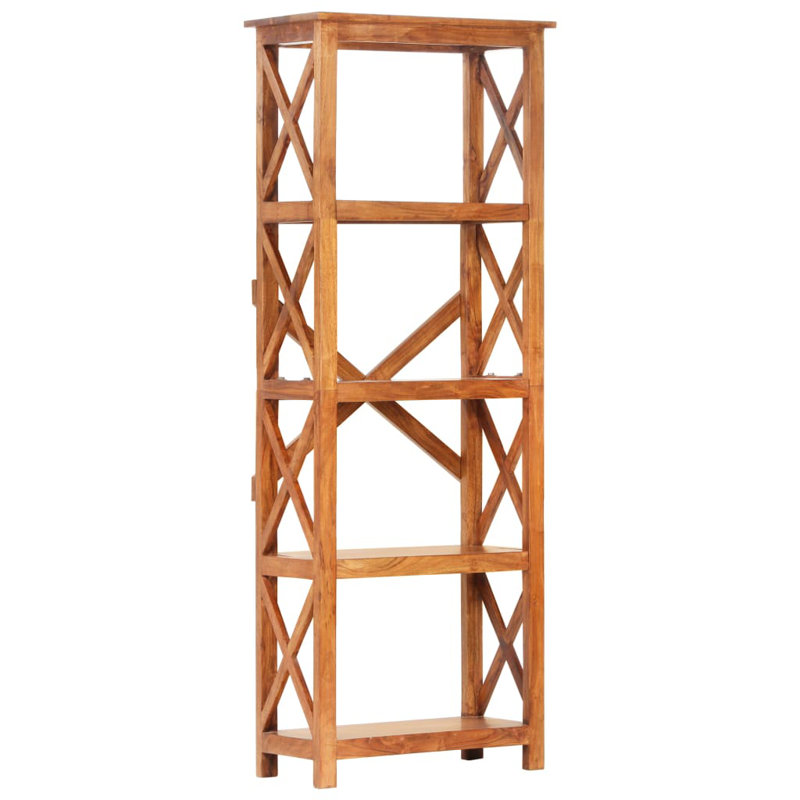 Bibliothèque murale en bois massif, (4 tablettes) H 70,9 po x l 23,6 po x P 11,8 po