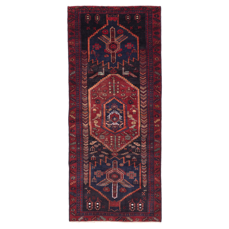 Konya Anatolian Black, Red Rug 4'6" x 10'9"