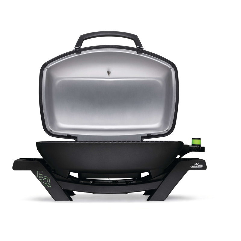Napoleon Black Portable Electric Grill with Cast Iron Grids