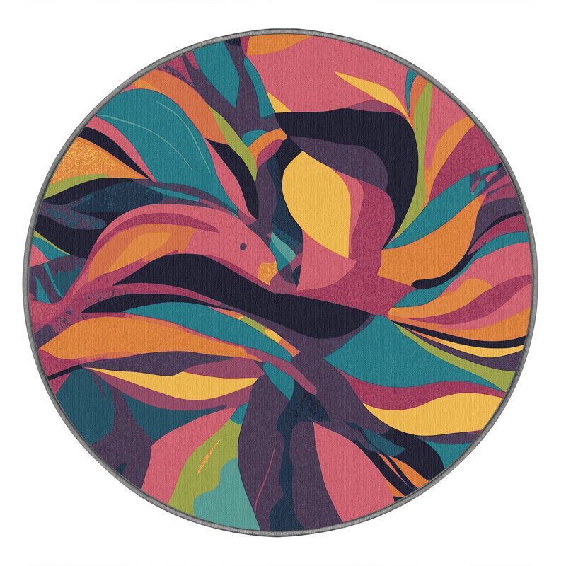 Techno Glimmer Rug, Round 7'