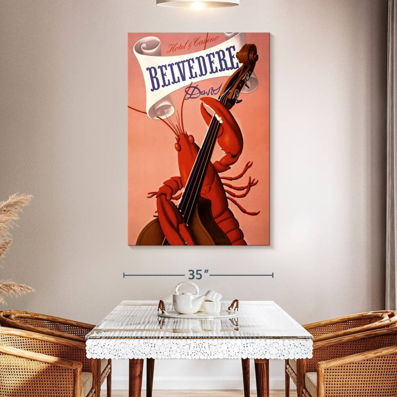 Ketti Lobster jouant du violoncelle, H 51 po x l 34 po