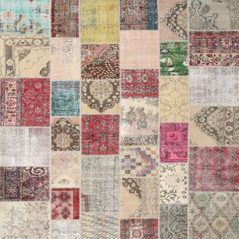 Patchwork Indoor Rug, Square 3'