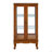 Cabinet Lighted Curio Diapaly Cabinet With Adjustable Shelves And Mirrored Back Panel-1302490162