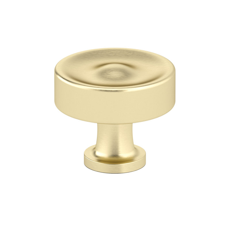Poignée champignon 1 3/8 po de diamètre, Laiton satiné