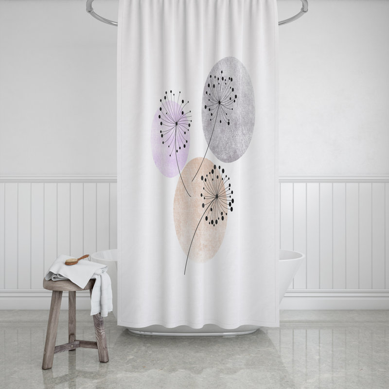 Braegan Abstract Shower Curtain, 72" H x 70" W