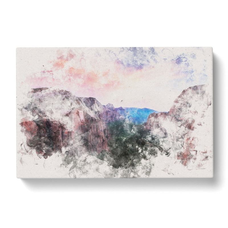 View Of Zion National Park In Utah - Wrapped Canvas Print, 50cm H x 76cm W x 3cm D