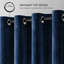 Heavy Crushed Ready Made Velvet Eyelet Curtains (Set Of 2)-120249939-120249941