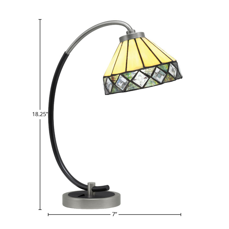 Kanyra Stainless Steel Desk Lamp, Graphite/Matte Black