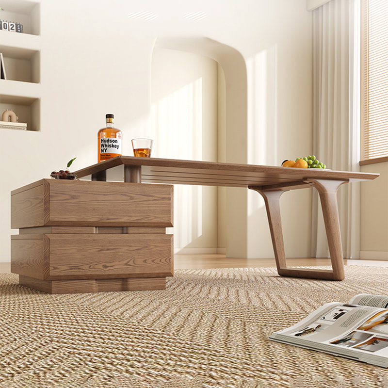 Table basse rectangulaire en bois massif