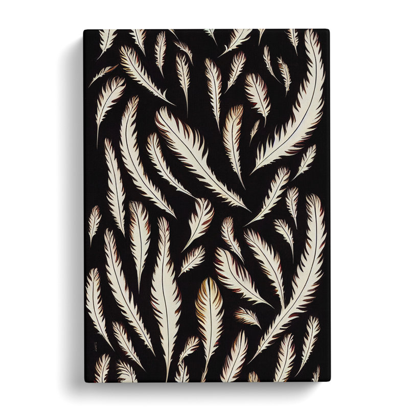 Feather Pattern No.2 - Wrapped Canvas, 50cm H x 35cm W x 3cm D