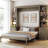 Murphy Bed With Desk, Storage Shelves, And Cabinets, Space-Saving Home Office Solution-980593528