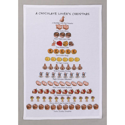 A Chocolate Lover's Christmas Cotton Flour Sack Kitchen Towel