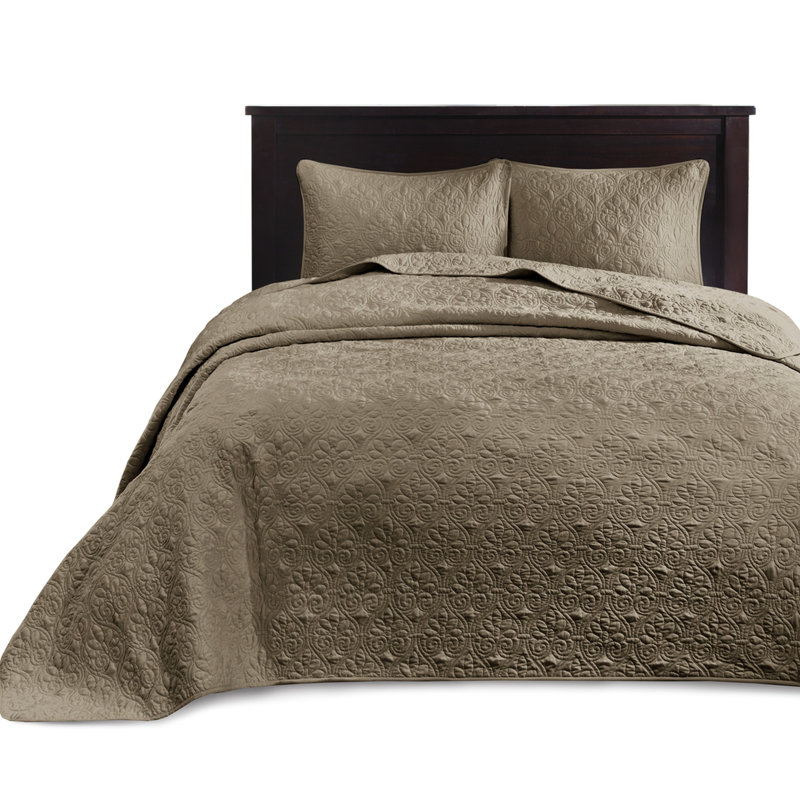 Très grand couvre-lit réversible très grand pour matelas profond rembourré de coton prélavé 1 et 2 taies décoratives hygiéniques qui rehaussent les odeurs et nettoient la literie
