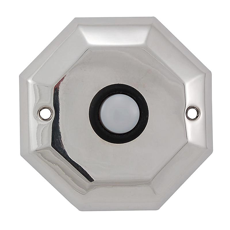 Archimedes Push Button, Polished Nickel