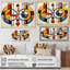 Jaune et bleu, Explorant les dimensions - formes abstraites, art mural-105454548-105454539