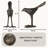 Sumnima 11" Antiqued Black Bird Sculpture (Brass Finish)-1887924277