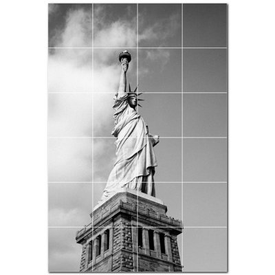 Famous Places Photo 4.25 in. x 4.25 in. Ceramic Decorative Mural