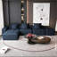 Canapés modulaires | Moderne surdimensionné 6 pièces pour salon, sans assemblage, 6 coussins inclus | Bleu | Mousse et ressort-1328875502