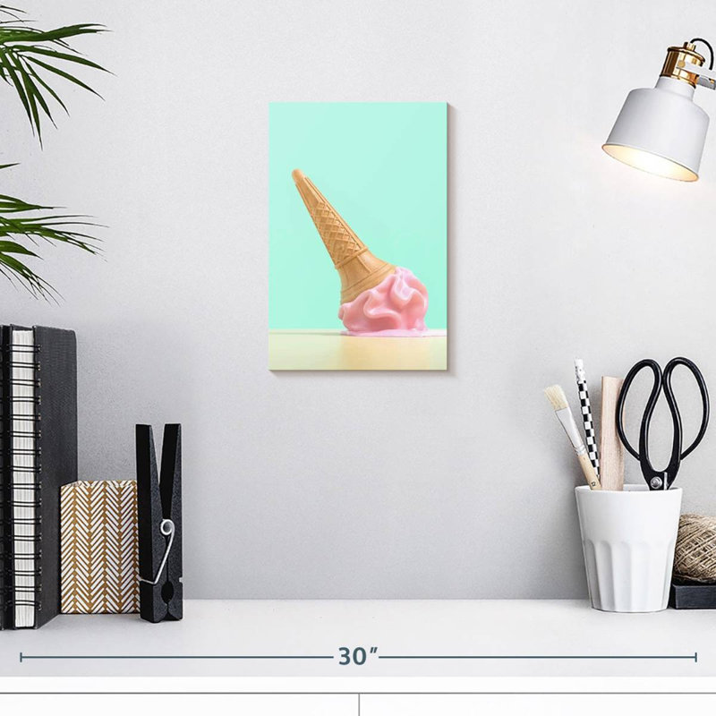 Yarlin Ice Cream Cone Spill, 12" H x 8" W