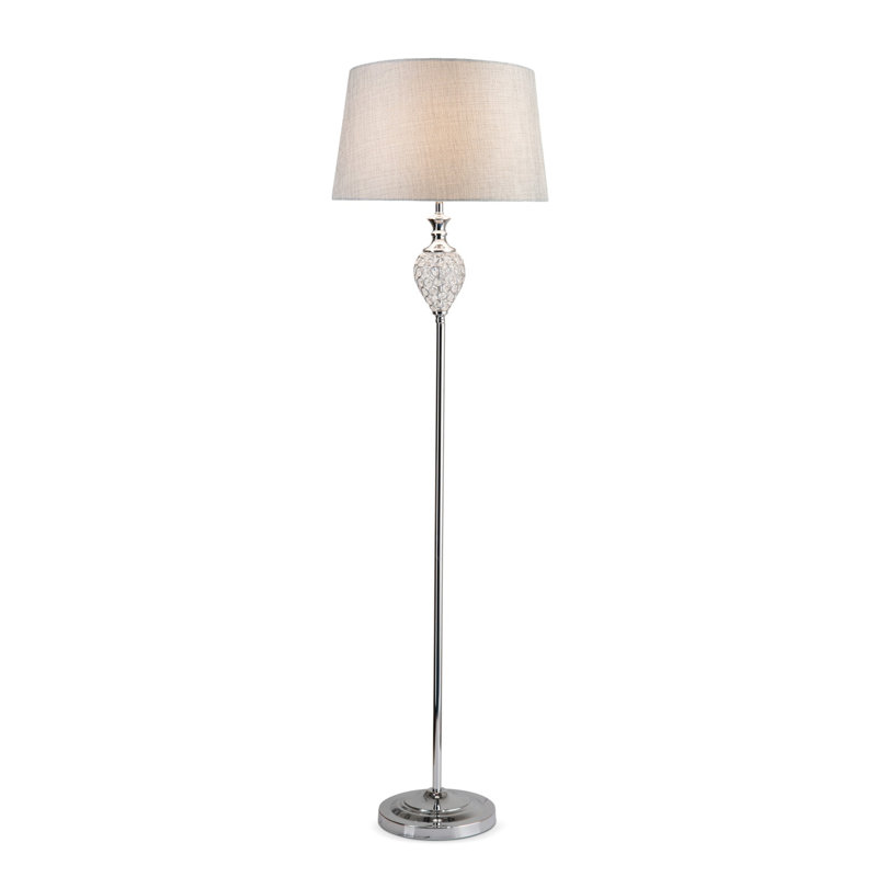 Owensburg 161cm Chrome Traditional Floor Lamp