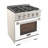 KUCHT Professional 30 in. 4.2 cu. ft. Natural Gas Range and Convection Oven in White with True Simmer Burners-97805569-97805564
