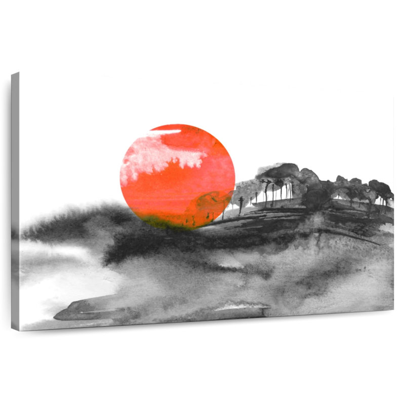 Coucher de soleil japonais Avery, H 8 po x l 12 po